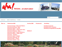Tablet Screenshot of aha-reisen.de